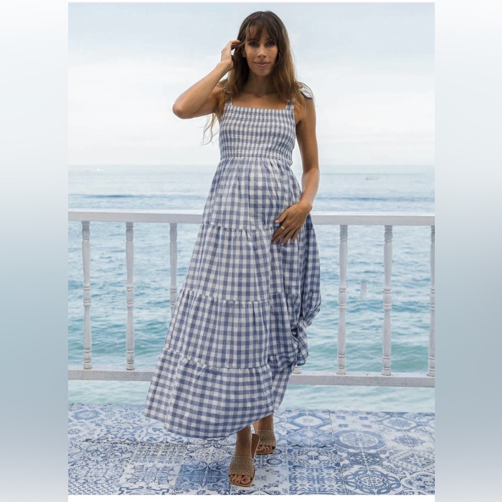 Angel Maternity Lilliana Gingham Dress -Size Medium